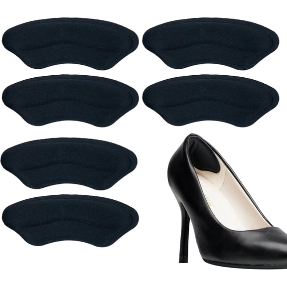 Heel Pads for Shoes, 3 Pairs Anti-Slip Heel Grips for Loose Shoes, Soft Cushions Inserts for Blisters, Filler Improved Shoe Fit and Comfort, Heels Liners for Flats, Heels, Boots (Beige, 0.24in)