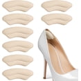 thumbnail image 1 of Heel Pads for Shoes That are Too Big 20 Pairs of Heel Grips Liner Cushions Inserts for Loose Shoes Women Men Heel Cushions for Heel Pain Relief, Prevent Painful Blisters (Pale Apricot+Black), 1 of 5