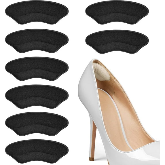 Heel Pads for Shoes That are Too Big 20 Pairs of Heel Grips Liner Cushions Inserts for Loose Shoes Women Men Heel Cushions for Heel Pain Relief, Prevent Painful Blisters (Pale Apricot+Black)