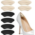 thumbnail image 1 of Heel Pads for Shoes That are Too Big 20 Pairs of Heel Grips Liner Cushions Inserts for Loose Shoes Women Men Heel Cushions for Heel Pain Relief, Prevent Painful Blisters (Pale Apricot+Black), 1 of 5