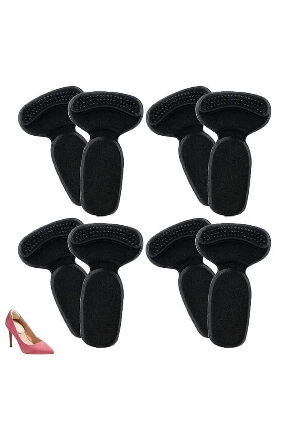 Heel Pads for High Heels Women, Adhesive Heel Grips Inserts for Loose Shoes, Non Slip Reusable Heel Liners for Pumps and Dress Shoes.(4Pcs Black)
