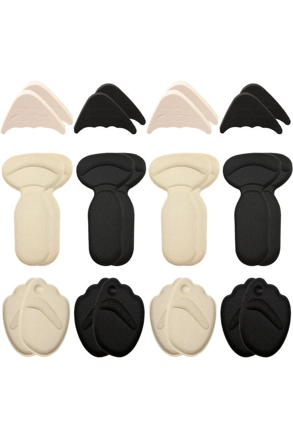 Heel Pads for Shoes 12 Pairs Shoe Inserts for High Heel Self-Adhesive Heel Cushion Inserts for Women