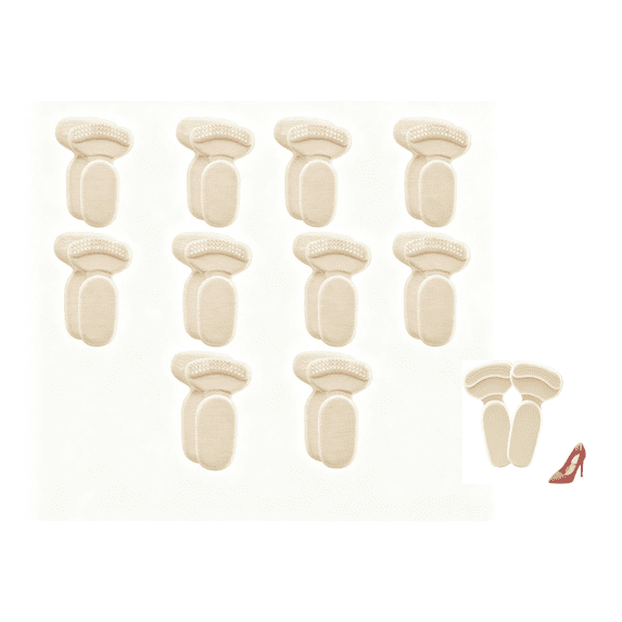 Heel Pads for Shoes, Heel Grips Liner Cushions Inserts for Loose Shoes, Shoe Filler for Too Big Shoes Women Men (White 10 Pair)