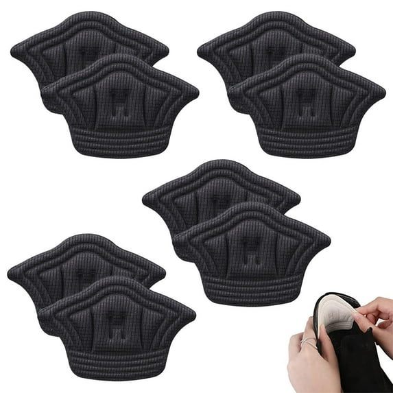 Heel Pads for Shoes That, Heel Protectors, Heel Cushion Liners for Blisters Loose Shoes, Shoe Fillers,Black5mm