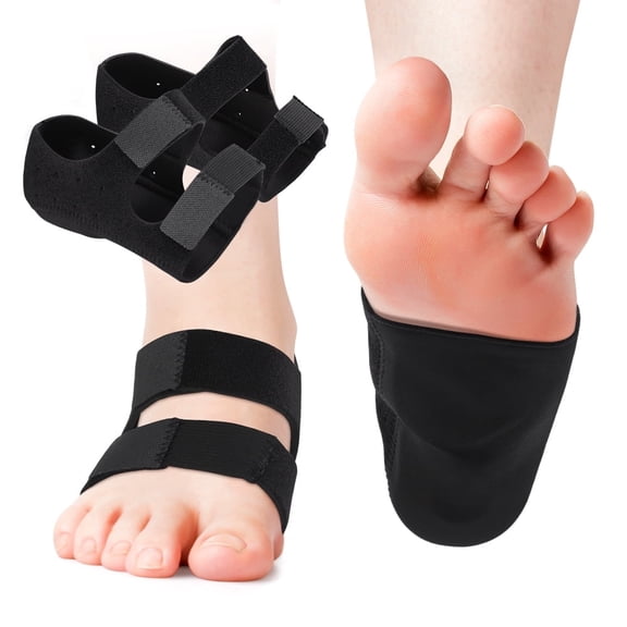 Heel Protector Cups, 1Pairs Heel Arch Support Pads for Plantar Fasciitis, Heel Support Cushion, Shockproof Adjustable Heel Protectors for Men & Women, S