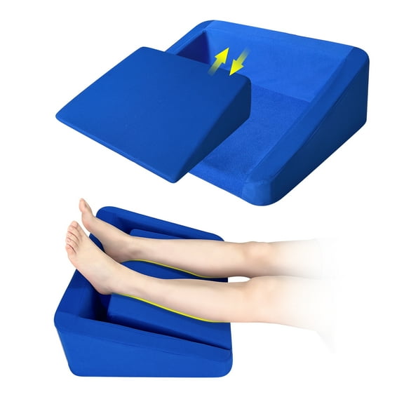 Heel Protectors for Bed Sores & Pain Relief, Foam Foot Elevator Heel Cushion for Ankle Surgery, Ulcers, Pressure Offloading - Elevation Wedge for Sleeping & Recovery