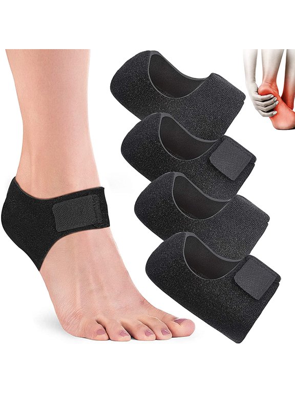 Heel Protectors Cups for Plantar Fasciitis,Heel Cups for Women Men Heels Spur Pain Relief - Heel Inserts Pads for Achilles Tendonitis Dry Cracked Heel Support Cushion 4 Pieces