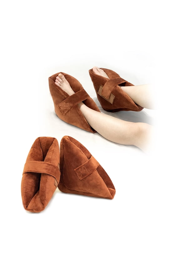 Heel Protectors Cushion Bed Sores (1 Pair) Foot Pillows Heel for Pressure Sores Ankle Protector Pillow Foot Foam Boots for Pressure Ulcers Bedridden Heel Pain Relief