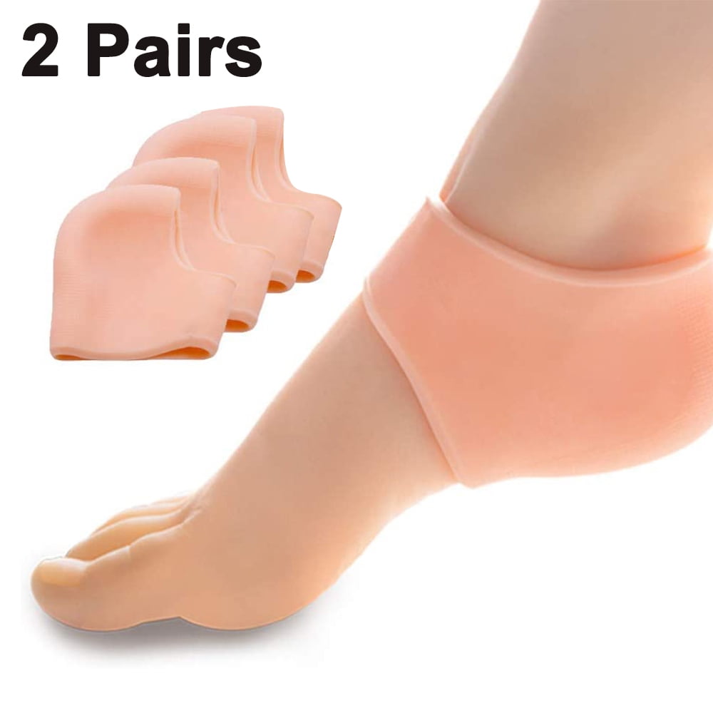 GetUSCart- Plantar Fasciitis Heel Cups for Heel Pain ?Updated Version? Heel  Protectors Heel Sleeves Pads, Heel Support for Heel Pain, Heel Spur, Cracked  Heels for Women and Men (Black, M 5-8 / W 6-9.5)