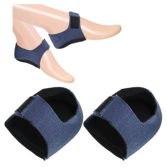 Heel Protectors Heel Cups Adjustable Heel Cushion Pads Hook and Loop Fastener Heel Supports Blue Large