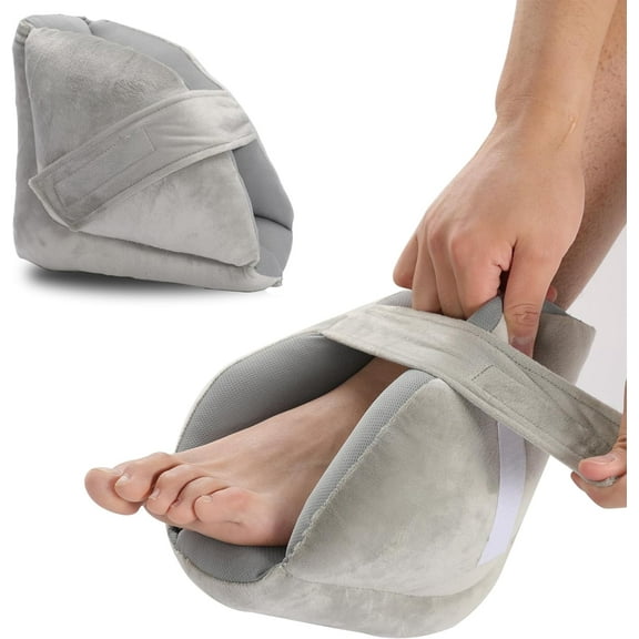 Heel Protectors for Pressure Sores - Foot Suppot Pillow, Heel Cushions for Heel Pain Relief, Bedsores, Pressure ulcers, Bedridden, 1 Pcs, Gray
