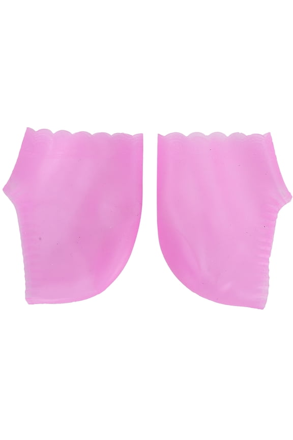 Heel Sleeve, Heel Cover Silicone Cracked Heel Socks Anti-Cracking Heel Sleeve Cover  For 34-45 Rose Red