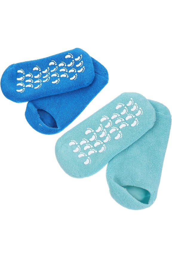 Heel Socks 2 Pairs Moisturizing Socks Soft Socks Spa Socks Essential Oil Footcare Socks for Repairing Softening Dry Cracked Heels Foot Calluses Cracked Heel Repair
