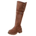 thumbnail image 1 of Heel Western Knee High Boots Tall Riding Footwear for Ladies With On Design And Solid Pattern, 1 of 9