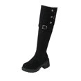 thumbnail image 1 of Heel Western Knee High Boots Tall Riding Footwear for Ladies With On Design And Solid Pattern, 1 of 9