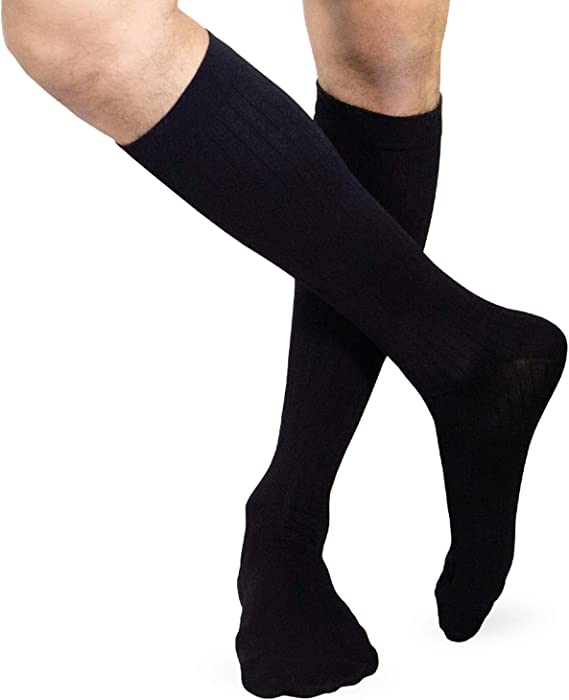 Heelbo Compression Mens Dress Socks to Energize and Relieve Tired, Achy