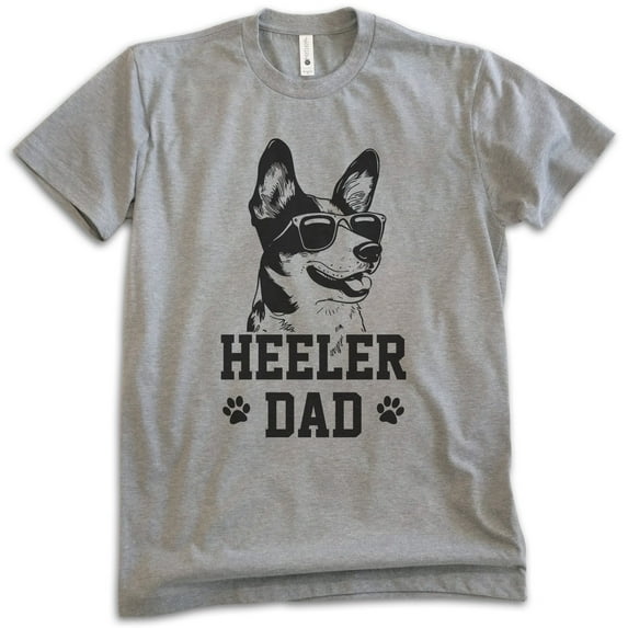 Heeler Dad, Unisex Men's Shirt, Australian Cattle Dog, Heeler Owner, Funny Dog Dad Gift, Dark Heather Gray, 3X-Large