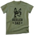 thumbnail image 1 of Heeler Dad, Unisex Men's Shirt, Australian Cattle Dog, Heeler Owner, Funny Dog Dad Gift, Heather Military Green, Medium, 1 of 6
