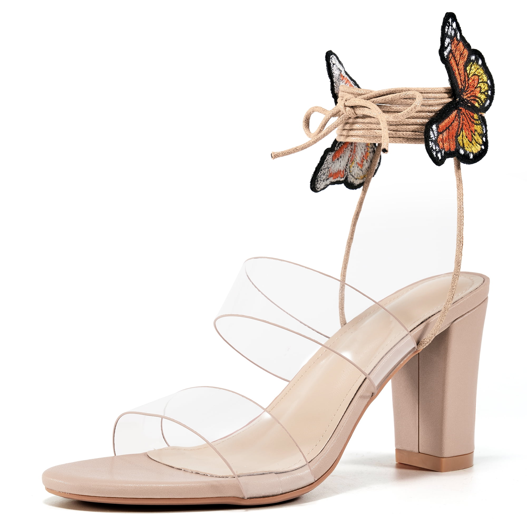 15cm Womens Butterfly Lolita Pink Water Platform Thick Heels Large High  Heels | eBay