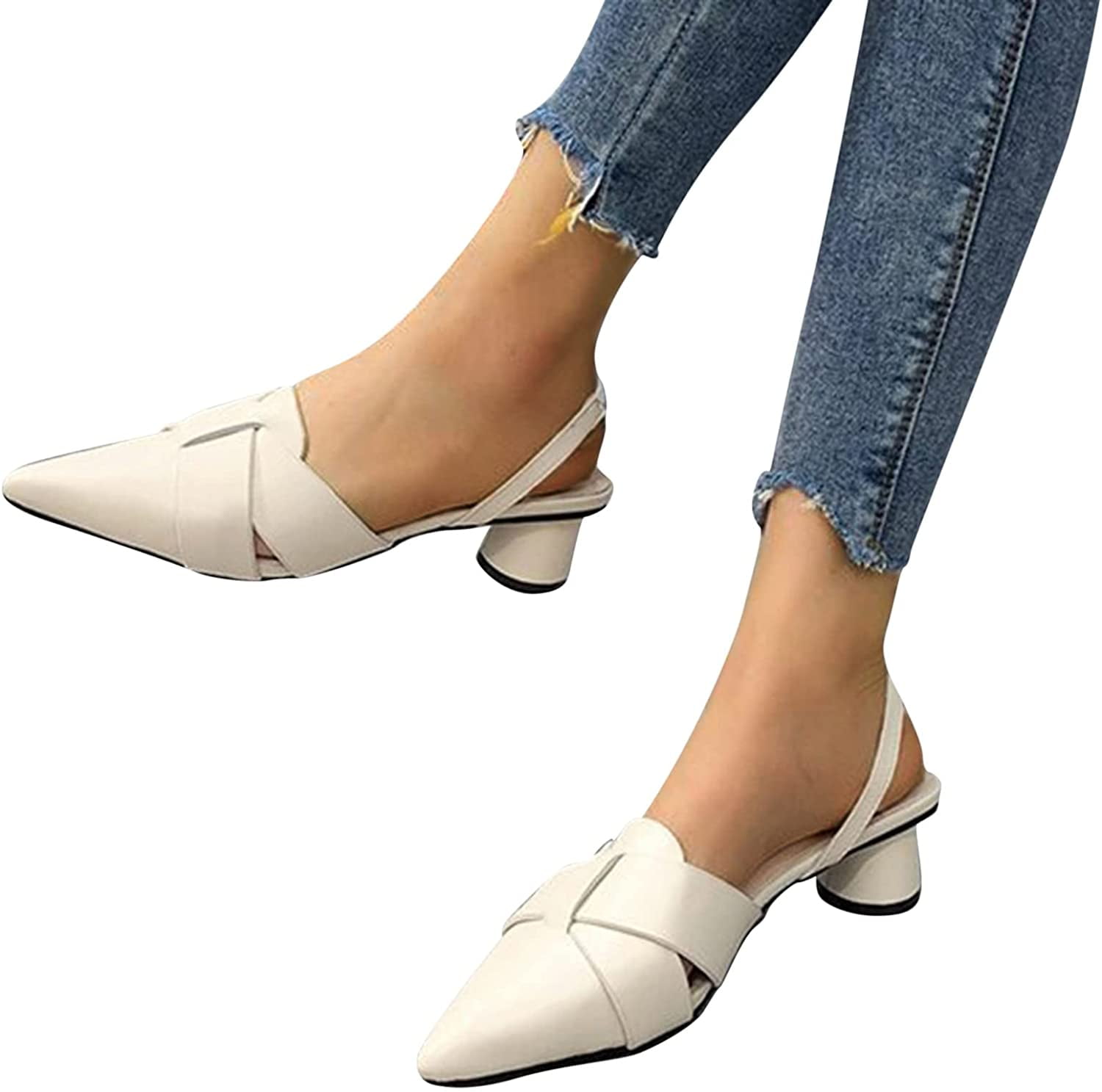 Women's Silk Satin With Closed Toe Ankle Strap Chunky Heel Evening Shoes With Pearl