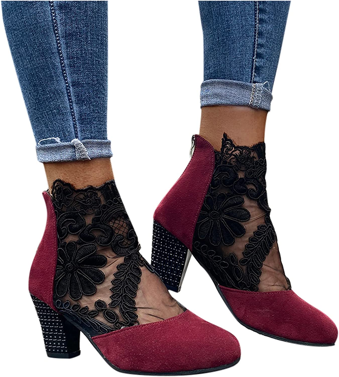 Feather chunky heels hot sale