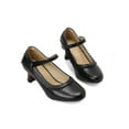 thumbnail image 1 of Heels for Women, Women's Retro Round Toe Mary Janes Ankle Strap High Block Heel Dress Shoes For Women Comfortable Party Wedding Heels(g Black,36.00), 1 of 5