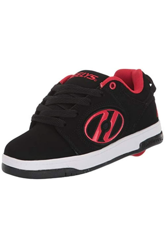 Boys' Voyager Tennis Shoe Black/Red 4 M US Big Kid