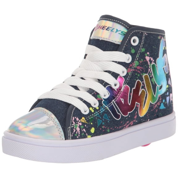 Heelys Girl's Veloz Shoes Denim/Rainbow/Multi - HE101477H-DNRBMT