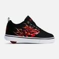 thumbnail image 1 of Heelys Girls Wheeled Footwear Skate Shoes Black Red Flames Size 0 HEEL PRO 20, 1 of 5