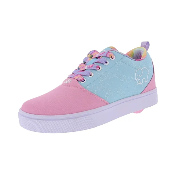 Heelys Girls Youth/Big Kids Pro 20 Ivory Ella Skate Shoes ( Little Kids/Big Kids), Light Blue/Pink, 3 Little Kids