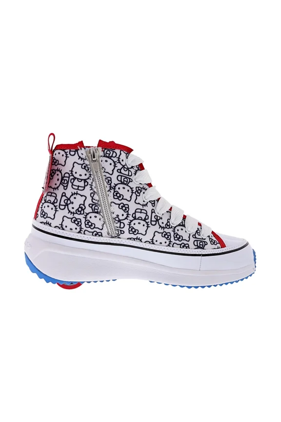 Girls Youth/Big Kids Veloz Chi HKC Skate Shoes ( Little Kids/Big Kids), White/Black/Red/Blue, 6 Big Kids