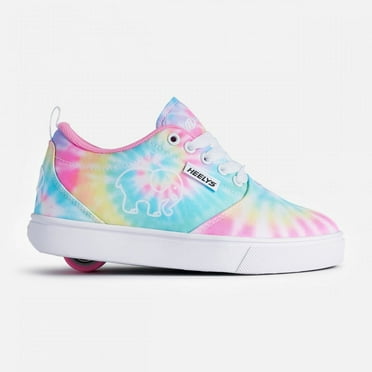 Heelys Men's Shoes Lace-Ups, Flat Toe Flat Heel Tiedye/Multi, 3 Little Kid