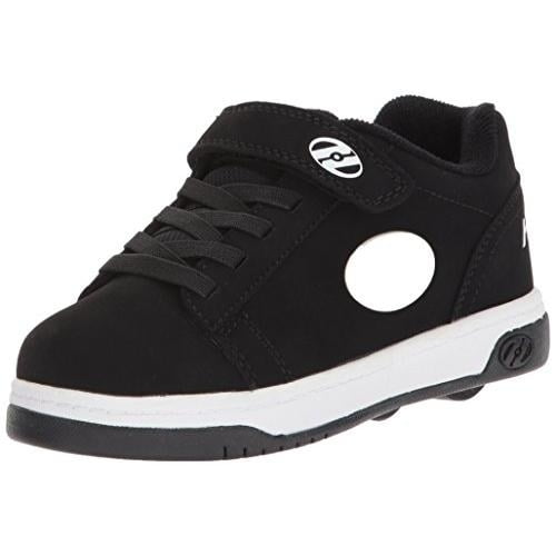 Heelys Unisex Kids Dual Up X2 Wheeled Skate Shoe, Adjustable Strap, Black/White, Size 1