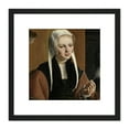 thumbnail image 1 of Heemskerck Portrait Couple Anna Codde 8X8 Inch Square Wooden Framed Wall Art Print Picture with Mount, 1 of 4