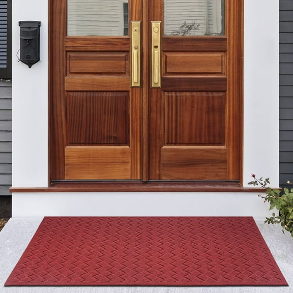 Heeneeso BZ52 Outdoor Rug Checkered Door Mat, Machine Washable Doormat Indoor Absorbent