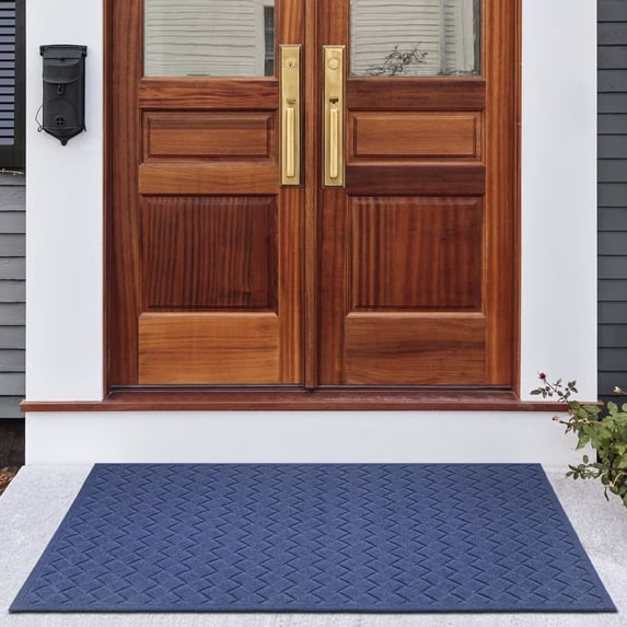 Heeneeso BZ53 Outdoor Rug Checkered Door Mat, Machine Washable Doormat Indoor Absorbent