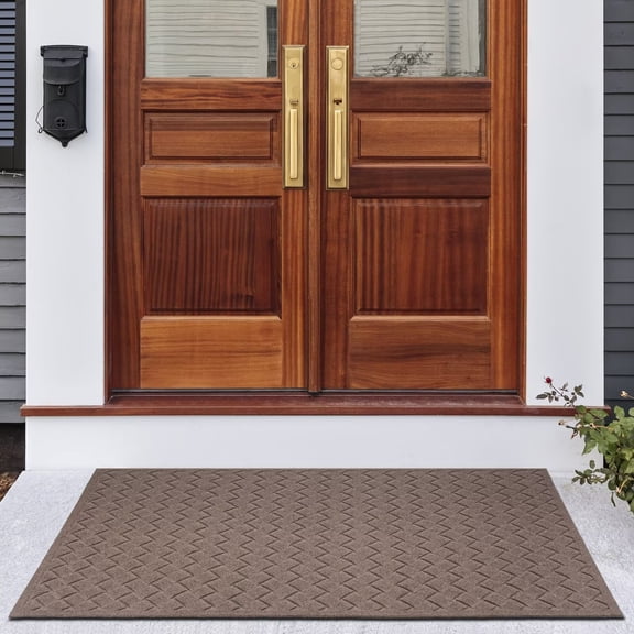 Heeneeso BZ54 Outdoor Rug Checkered Door Mat, Machine Washable Doormat Indoor Absorbent