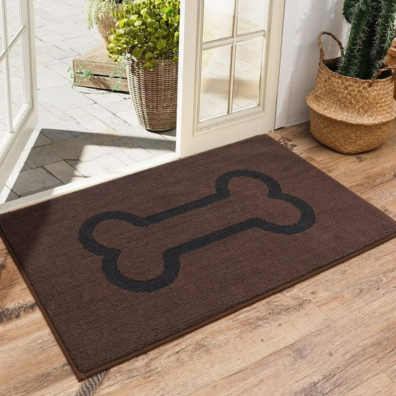 Heeneeso DB33 Absorbent Indoor Chenille Doormat, Muddy Dog Washable Mat, Absorbs Water and Moisture, Door Mat for Entry