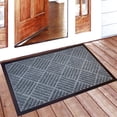 thumbnail image 1 of Heeneeso DM23 Entryway Rug Brown Rubber Outdoor, 30"x18", 1 of 6