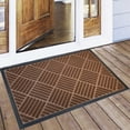 thumbnail image 1 of Heeneeso DM25 Entryway Rug Outdoor Doormat Rubber Front Entrance Door Welcome Mat Brown 30 x 18", 1 of 6
