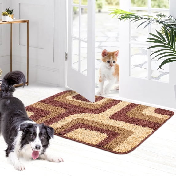 Heeneeso F43 Polypropylene Entryway Rug Indoor Door Mat Non Slip Washable 47 x 32"