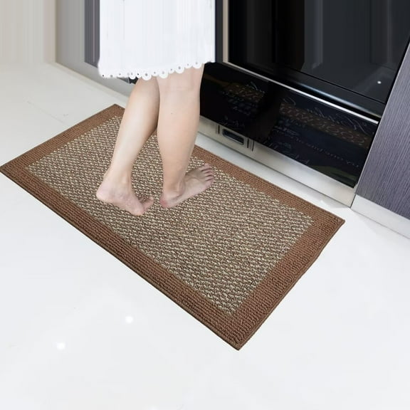 Heeneeso FX22 Kitchen Rug Mats Made of 100% Polypropylene Soft Kitchen Mat Specialized in Anti Slippery and Machine Washable