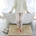 thumbnail image 1 of Heeneeso M12 Microfiber Bathroom Rug Non-Slip Machine Washable Beige Stone 1PC 30 x 18", 1 of 7