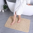 thumbnail image 1 of Heeneeso M22 Microfiber Bathroom Rug Non-Slip Machine Washable Beige Stone 1PC 36 x 24", 1 of 7