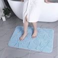 thumbnail image 1 of Heeneeso M23 Microfiber Bathroom Rug Non-Slip Machine Washable Blue Flower 1PC 36 x 24", 1 of 7