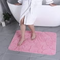 thumbnail image 1 of Heeneeso M24 Microfiber Bathroom Rug Non-Slip Machine Washable Pink Flower 1PC 36 x 24", 1 of 7