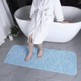 thumbnail image 1 of Heeneeso M33 Microfiber Bathroom Rug Non-Slip Machine Washable Blue Flower 1PC 55 x 20", 1 of 7