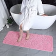 thumbnail image 1 of Heeneeso M34 Microfiber Bathroom Rug Non-Slip Machine Washable Pink Flower 1PC 55 x 20", 1 of 7