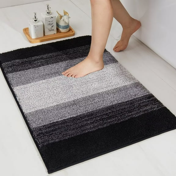 Heeneeso Microfiber Bathroom Rug Non-Slip Machine Washable