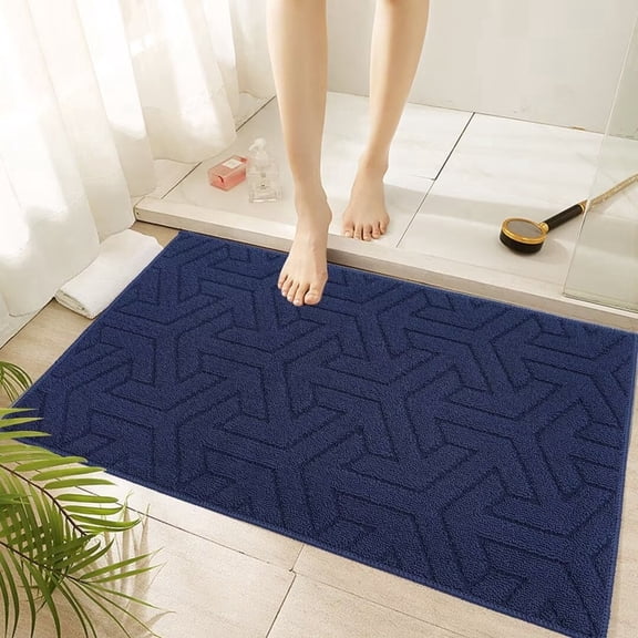 Heeneeso J23 Outdoor Rug Checkered Door Mat, Machine Washable Doormat Indoor Absorbent